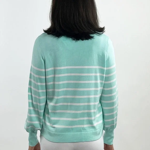 Aqua Stripped Sweater - Picture 2 of 3